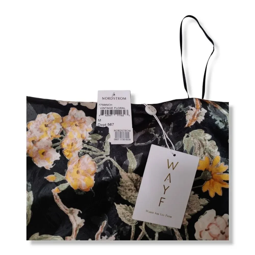 NWT WAYF FLORAL TUBE TOP - Picture 2 of 5